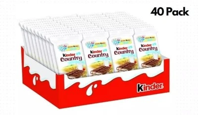 Nueva barra de chocolate Kinder Country con leche y cereales .83 oz (paquete de 40) - chocolate Foto 1 de 3