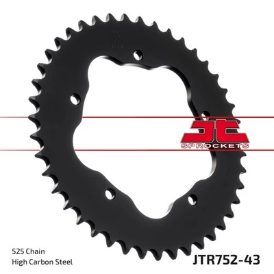 JT Rear Sprocket 43/525 1pc JTR752.43 For Ducati Monster 1000 S2R 2006-2008 - Imagem 1 de 4