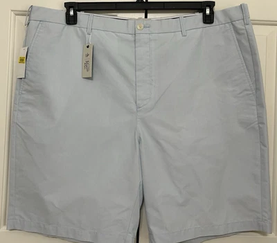 NWT Penguin size 46 slim fit blue white azure pinstriped chino shorts mens - Image 1 of 4