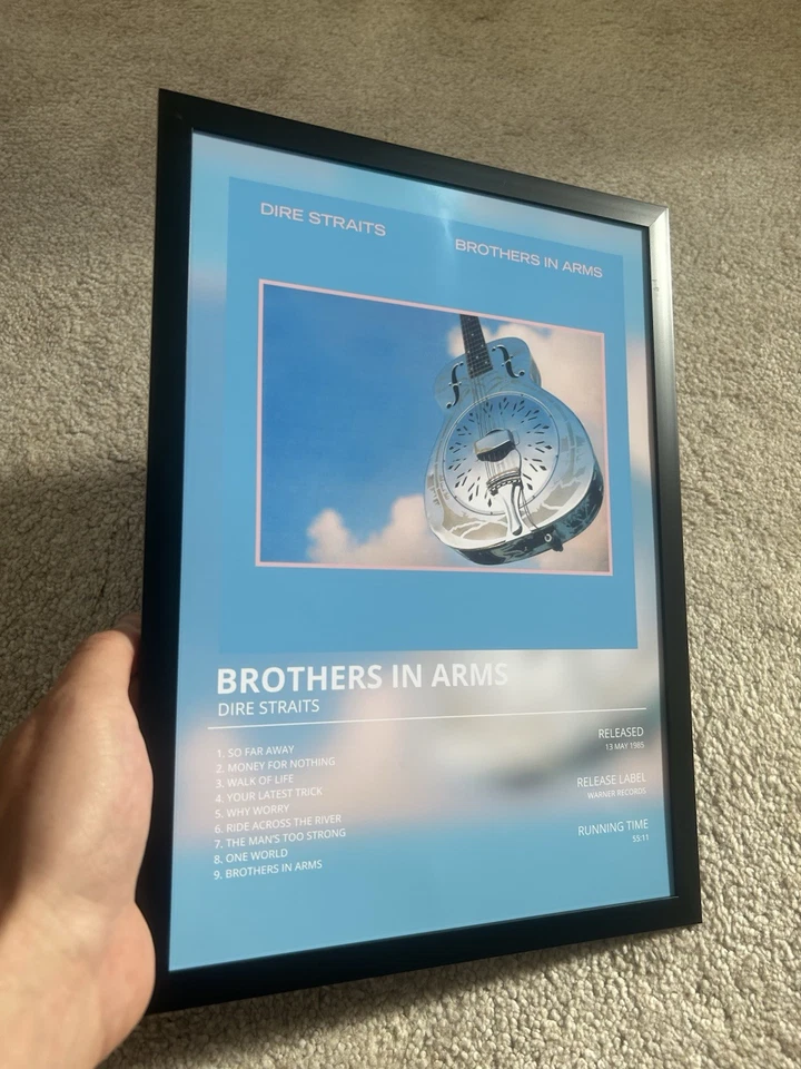Dire Straits Brothers In Arms A4 Framed Print Poster With Frame - Image 1 of 4