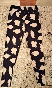 LuLaRoe OS One Size Damen Leggings Halloween schwarz mit weißen Geistern - Bild 1 von 4