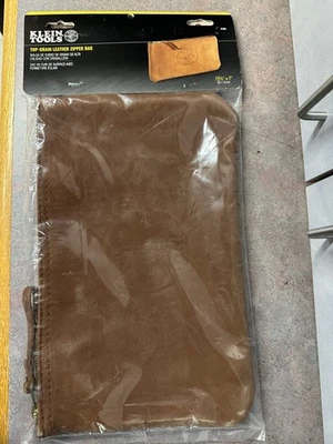Klein Tools 5139L 12-1/2-Inch Top-Grain Leather Zipper Bag - Image 1 of 2