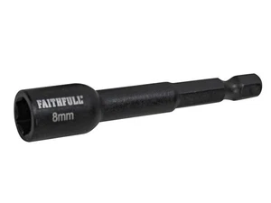 Faithfull Magnetic Impact Nut Driver 8mm x 1/4in Hex FAISBMNUT8I - Picture 1 of 3