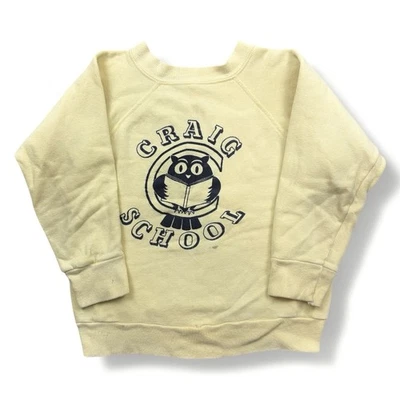 Sudadera de Colección Años 50 Escuela Universitaria Algodón Estampado de Bandada Talla Pequeña Estampado de Animales Foto 1 de 4