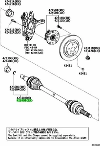 Genuine Lexus Rear Drive Shaft Assy LH Fits GS F IS200t IS250 IS300 IS300h - Picture 1 of 2
