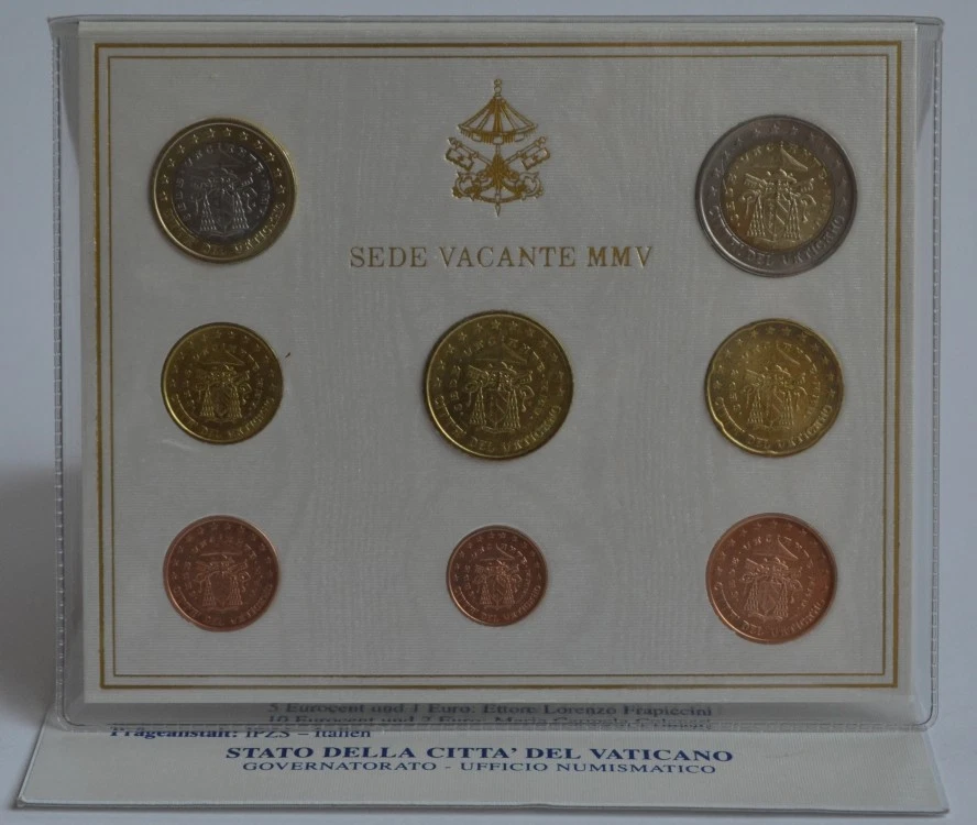 Juego de monedas del Vaticano 2005 Sede Vacante Foto 1 de 1