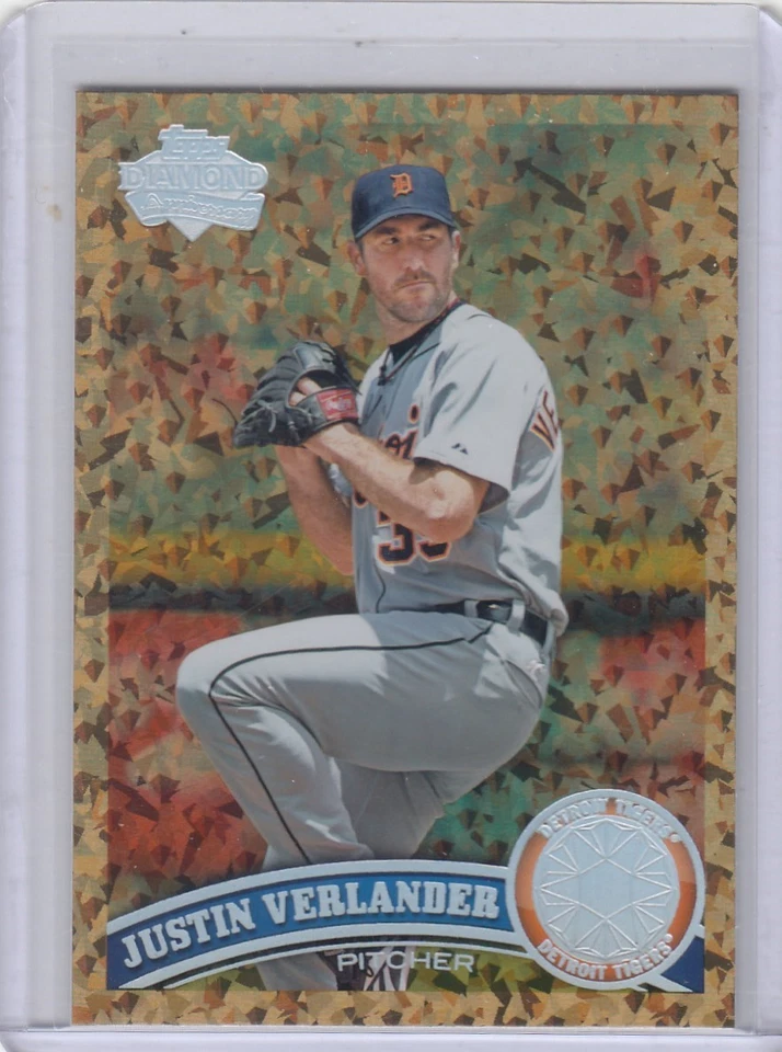 2011 Justin Verlander Topps DIAMOND ANNIVERSARY COGNAC Foil SP #355 - Tigers - Image 1 of 1