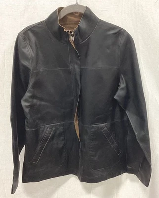 Женская двусторонняя куртка Isabella Bird черная кожа/коричневая замша размер S - Изображение 1 из 4