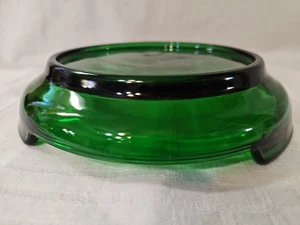 VINTAGE ANCHOR HOCKING PUNCH BOWL REPLACEMENT BASE STAND ONLY FOREST GREEN - Picture 1 of 13