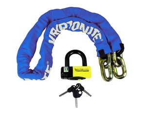 Cadena FAHGETTABOUDIT azul Nueva York 1415 14 mm x 150 cm con disco NY 15 mm bloqueo 15 lb - Imagen 1 de 7