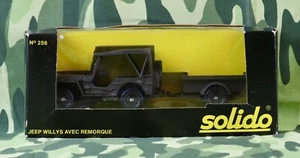 Solido 0003 DIE CAST-Jeep Willys AVEC REMORQUE NEW - Picture 1 of 3