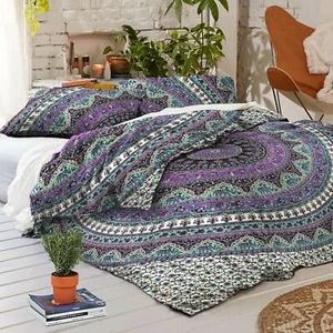 Bedding Set Quilt/Duvet/Doona Cover King Size Bed Mandala Hippie Gypsy Indien - Picture 1 of 70