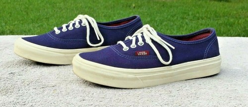 Scarpe sneakers stringate Vans blu navy unisex tela uomo 4 5 donna 6 TB9C