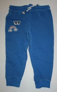 New Carter's 7 year Girls Blue Sweatpants Terry Lounge Pants Rainbow Patch - Picture 1 of 4