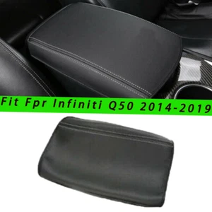 Nueva cubierta reposabrazos tapa tapa consola central de cuero para Infiniti Q50 2014-2019 - Imagen 1 de 6