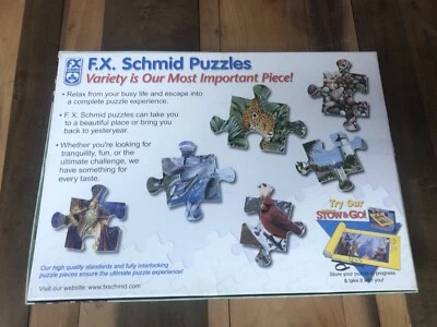 1500 Piece Jigsaw Puzzle Vintage Vineyard Bounty Wine Bottle FX Schmid  - Image 1 of 4