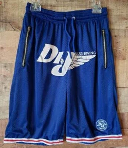 Boys XL 18/20 Dr J Royal Blue Graphic Basketball Shorts Julius Erving Drawstring - Picture 1 of 3