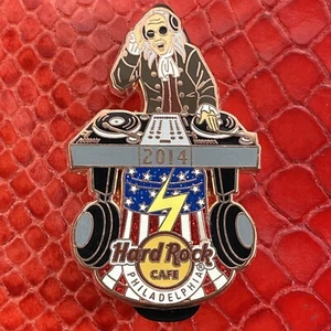 PHILADELPHIA USA🎸Hard Rock CAFE®HRC PIN☑️2014 FLAG🇺🇸DJ Ben Franklin☑️LE 300🎗 - Picture 1 of 4
