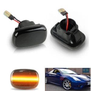 2 Black Side Indicator LED Repeater Light For Toyota Celica Corolla Supra Yaris - Picture 1 of 8