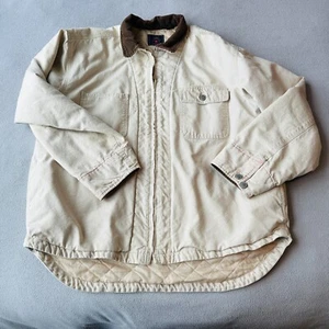 Vtg American Eagle Jacket Mens Large Utility Canvas Quilted Workwear 90s Chore - Picture 1 of 10
