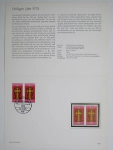 Bund Ministerkarte Typ IV 1975 Din A 5 Mi.Nr.  834 Heiliges Jahr - Picture 1 of 1