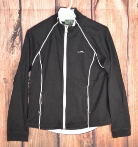 Lauren Ralph Lauren Active Jacket Womens M Black White LRL Logo Long Sleeve - Picture 1 of 5