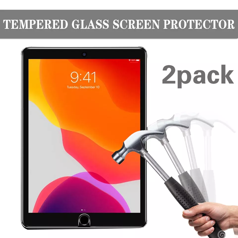 2X Tablet Tempered Glass Film Screen Protector Cover For Apple iPad/Mini/Air/Pro - Image 1 of 4