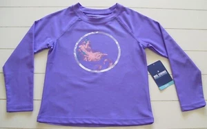 Girls Reel Legends Purple Long Sleeve Mermaid Rash Guard Swim Shirt 8 - Picture 1 of 2