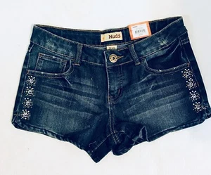 Mudd 5 Pockets Beaded Short For Girls - Size 12.5 - Dark Denim - $34 - Picture 1 of 2
