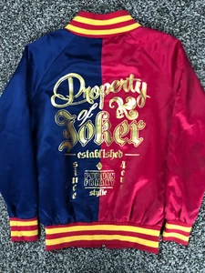 Womens Small Suicide Squad Harley Quinn Joker DC Comics Full Zip Satin Jacket - Picture 1 of 11