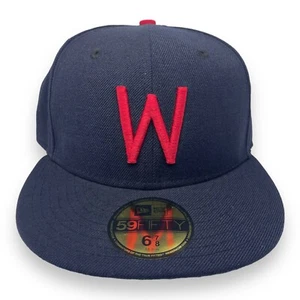 Washington Senators MLB Cooperstown New Era 5950 Fitted Cap Navy NWT Size 6 7/8 - Picture 1 of 7