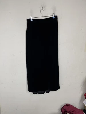 Jones New York Mujer Falda 10 Negro Terciopelo Mezcla Seda Vacaciones Fiesta Cóctel Foto 1 de 4