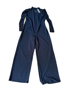 Size 18 Black Mesh Jumpsuit Long Sleeve NWT - Picture 1 of 2