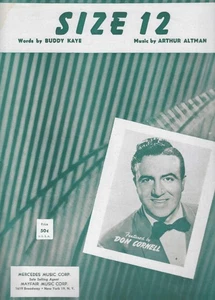 TALLA 12 Partituras Piano-Vocal-Uke.Buddy Kaye & Arthur Altman DON CORNELL 1954 - Imagen 1 de 2