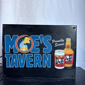 Moe’s Tavern Simpson’s Duff Beer Sign Bar Display Man Cave Official 2004 - Picture 1 of 10