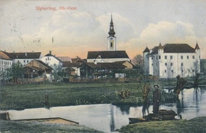 AK aus Sigharting Mann am Wasser Oberösterreich Ansichtskarte (15588) - Bild 1 von 2