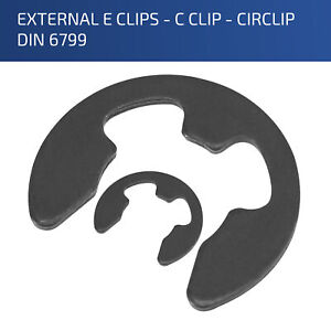 M8 - 8MM EXTERNAL E CLIPS - C CLIP - CIRCLIP DIN 6799