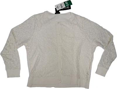 Blusa ZUNIE Niñas Manga Larga Con Botones Encaje Marfil Talla XL 14/16 NUEVA CON ETIQUETAS Foto 1 de 2