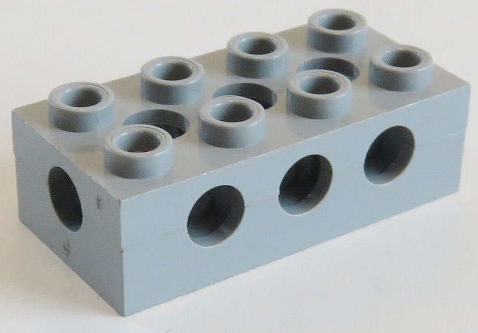 LEGO Technic - Stein / Brick 2 x 4 with Top / Side / End Holes, hellgrau # 3709a - Bild 1 von 1