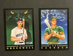 1991 Lote de tarjetas Fleer Provisions x2 Mike Greenwell, José Conseco - Imagen 1 de 2