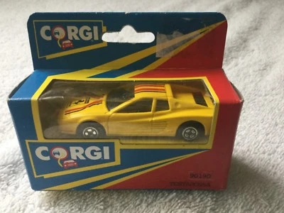 Corgi Ferrari Testarossa Yellow in Window Box #90190 c.1991 - Image 1 of 3