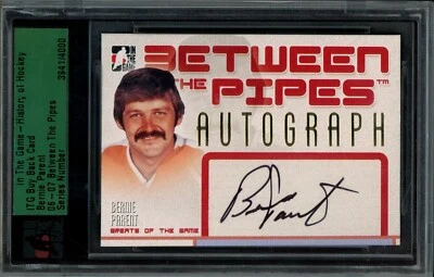 2006-07 ITG Between the Pipes Bernie Parent Autograph #A-BP Auto HOF Flyers - Image 1 of 4