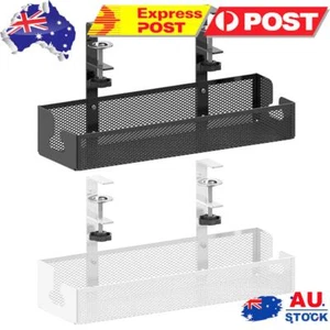 Under Desk Cable Management Trays Clamp Mounted Cord Organizer for Home Office - Photo 1/17