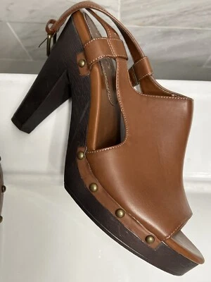 Ralph Lauren CHAPS SARISTA 4.5” plataforma peep toe tacones altos 9 B Foto 1 de 4