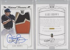 2015 National Treasures Material Signatures Black /10 Gary Brown Rookie Auto RC
