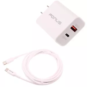 Fast Type-C 36W PD Home Charger 6ft Long Cable USB-C Power Cord for Smartphones - Picture 1 of 1
