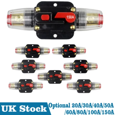 HAMEI 12V-24V DC Home Solar System Waterproof Circuit Breaker Reset Fuse Inverter