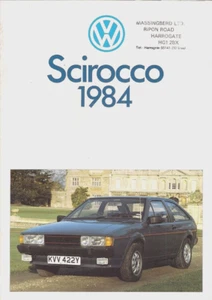 Volkswagen Scirocco 1983-84 UK Market Foldout Sales Brochure CL GL GTi - Picture 1 of 1