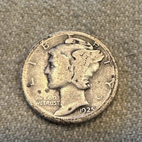 1925 S Mercury Dime Cover