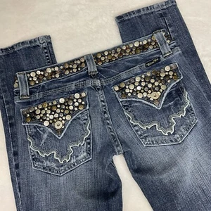 Miss Me Jeans Skinny Studded Flap Pocket Size 26 Style JP4380 - Picture 1 of 8